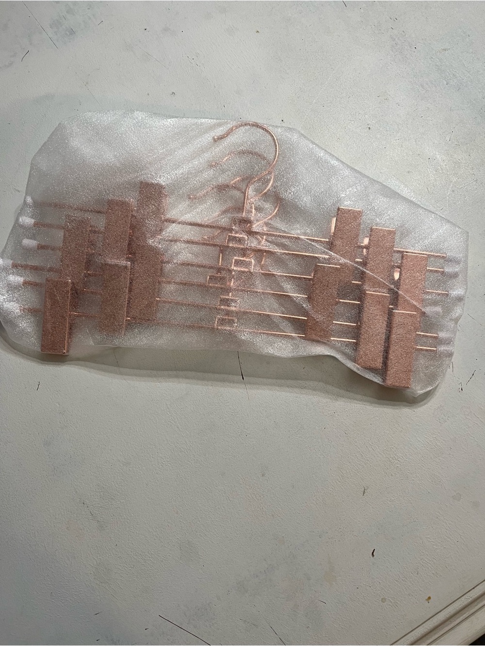 New (5) Rose Gold colored Hangers